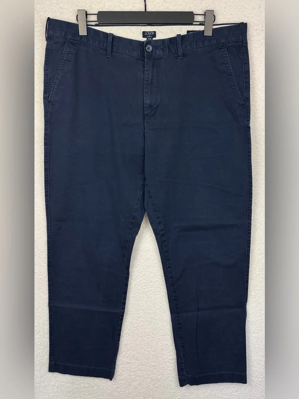 J. CREW • Flex Navy Straight Fit Stretch Cotton Chino Pants, 40x32
